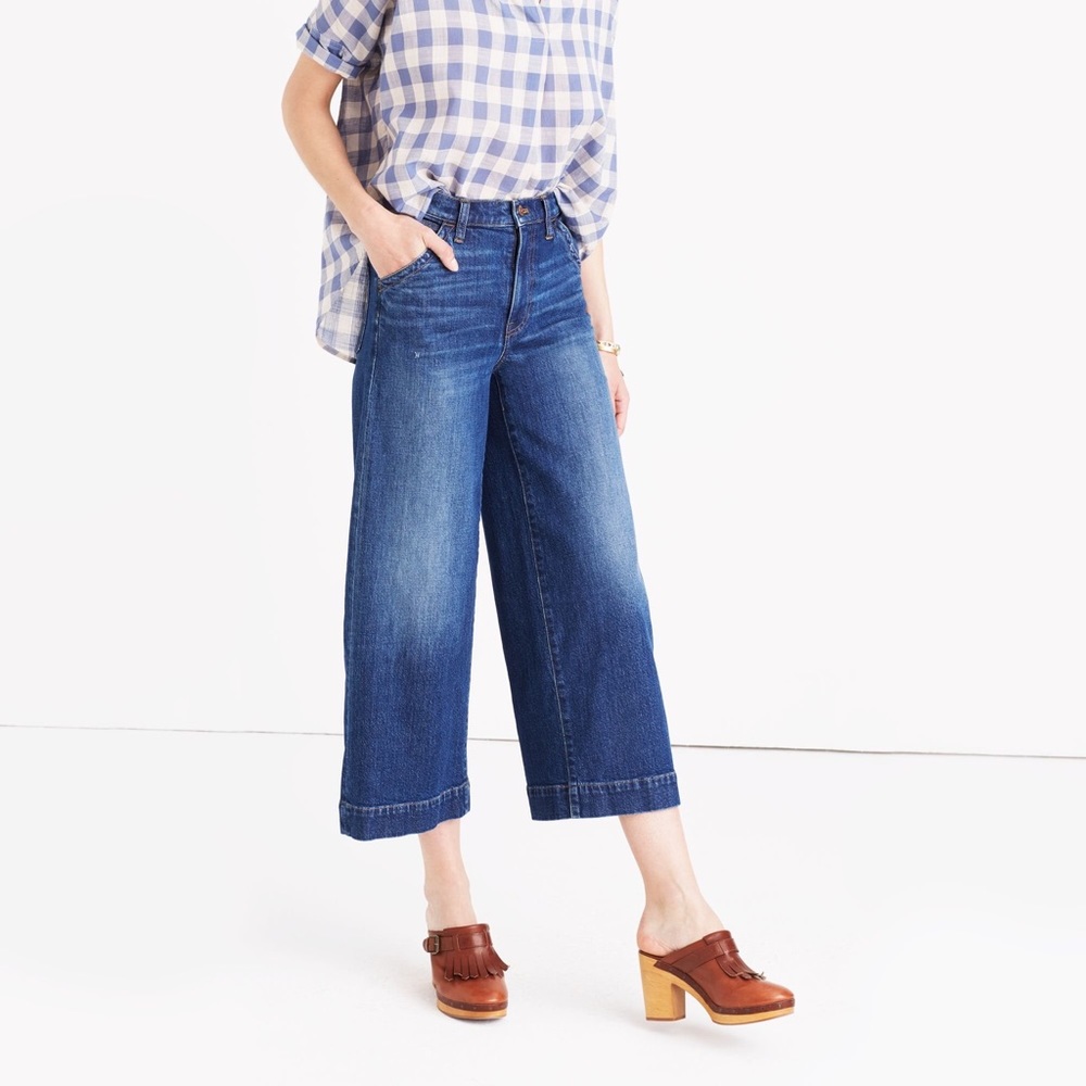 Madewell wide leg crop jeans Colvin wash 24